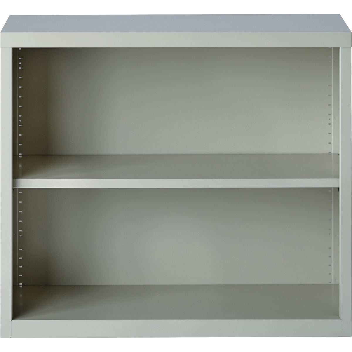 Lorell Fortress Series Bookcase - 34.5" Width x 13" Depth x 30" Height - 2 x Shelf(ves) - Light Gray - Powder Coated - S