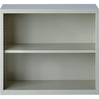 Lorell Fortress Series Bookcase - 34.5" Width x 13" Depth x 30" Height - 2 x Shelf(ves) - Light Gray - Powder Coated - S