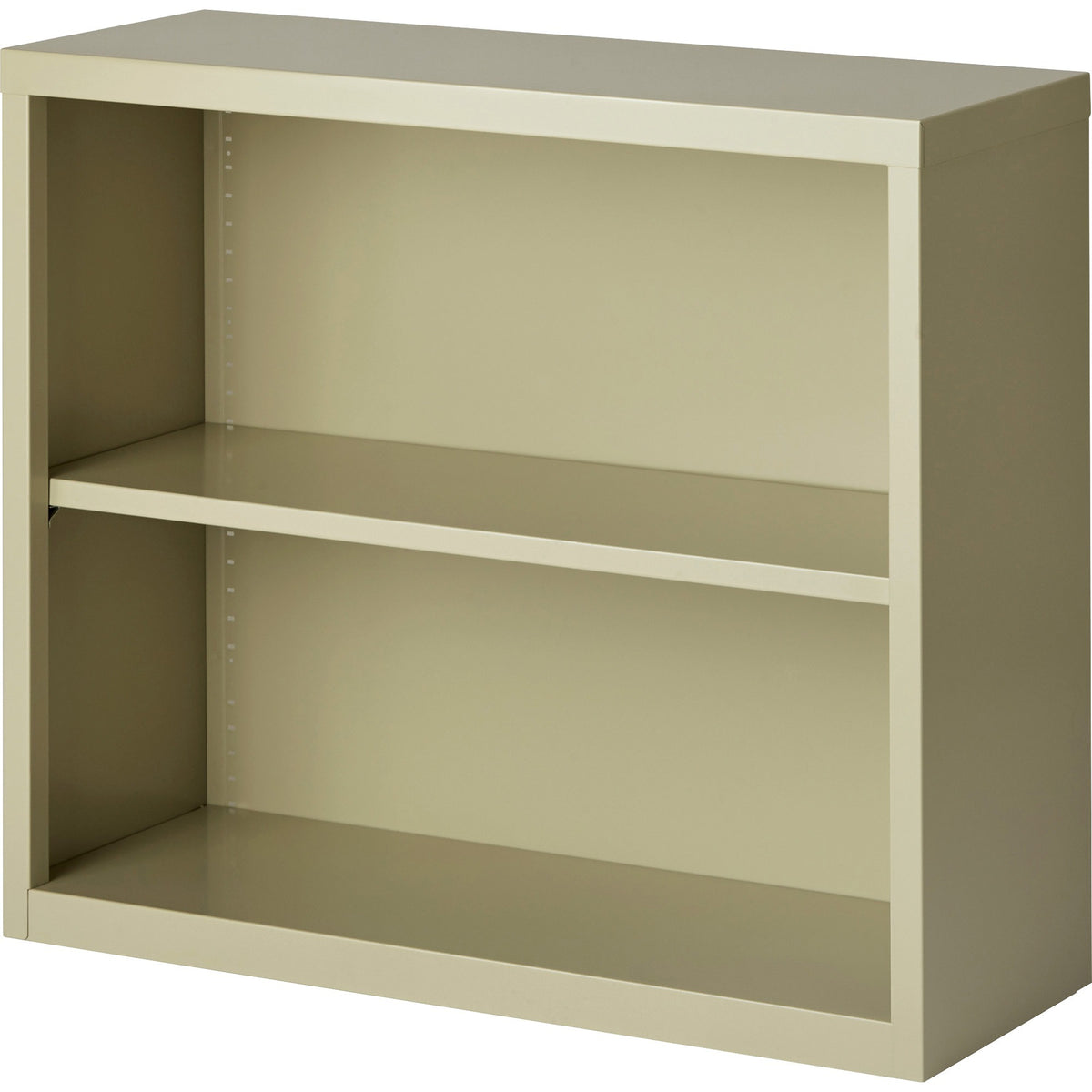 Lorell Fortress Series Bookcase - 34.5" Width x 13" Depth x 30" Height - 2 x Shelf(ves) - Putty - Powder Coated - Steel 