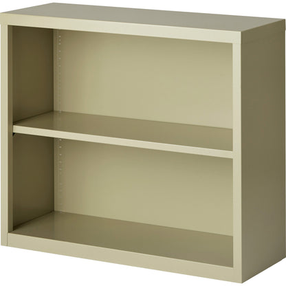 Lorell Fortress Series Bookcase - 34.5" Width x 13" Depth x 30" Height - 2 x Shelf(ves) - Putty - Powder Coated - Steel 