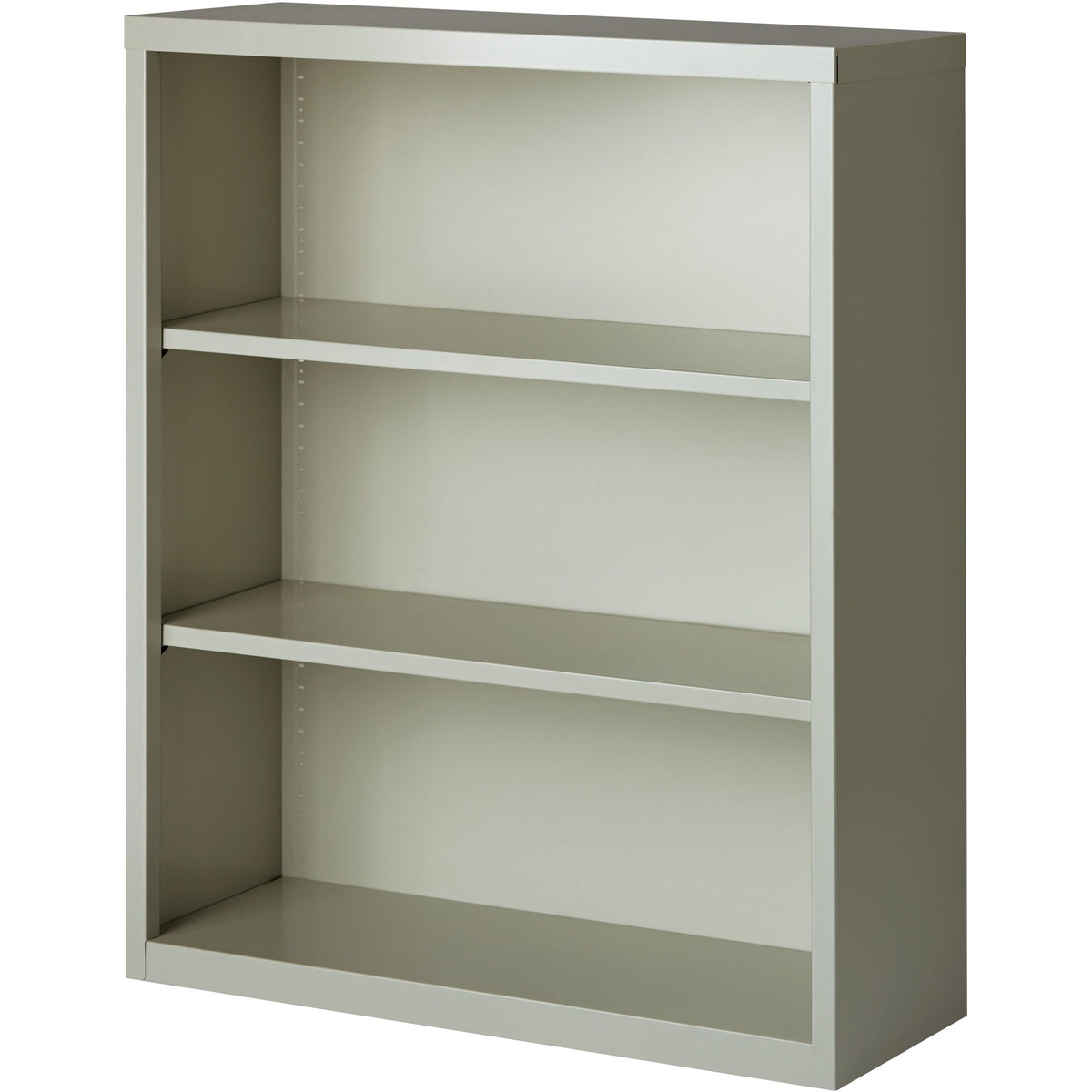 Lorell Fortress Series Bookcase - 34.5" Width x 13" Depth x 42" Height - 3 x Shelf(ves) - Light Gray - Powder Coated - S