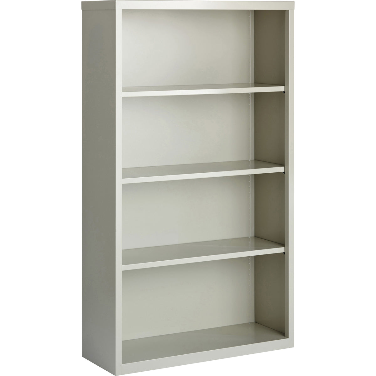 Lorell Fortress Series Bookcase - 34.5" Width x 13" Depth x 60" Height - 4 x Shelf(ves) - Light Gray - Powder Coated - S