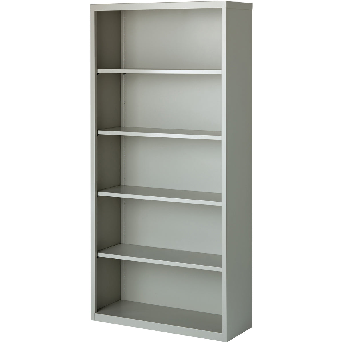 Lorell Fortress Series Bookcase - 34.5" Width x 13" Depth x 72" Height - 5 x Shelf(ves) - Light Gray - Powder Coated - S