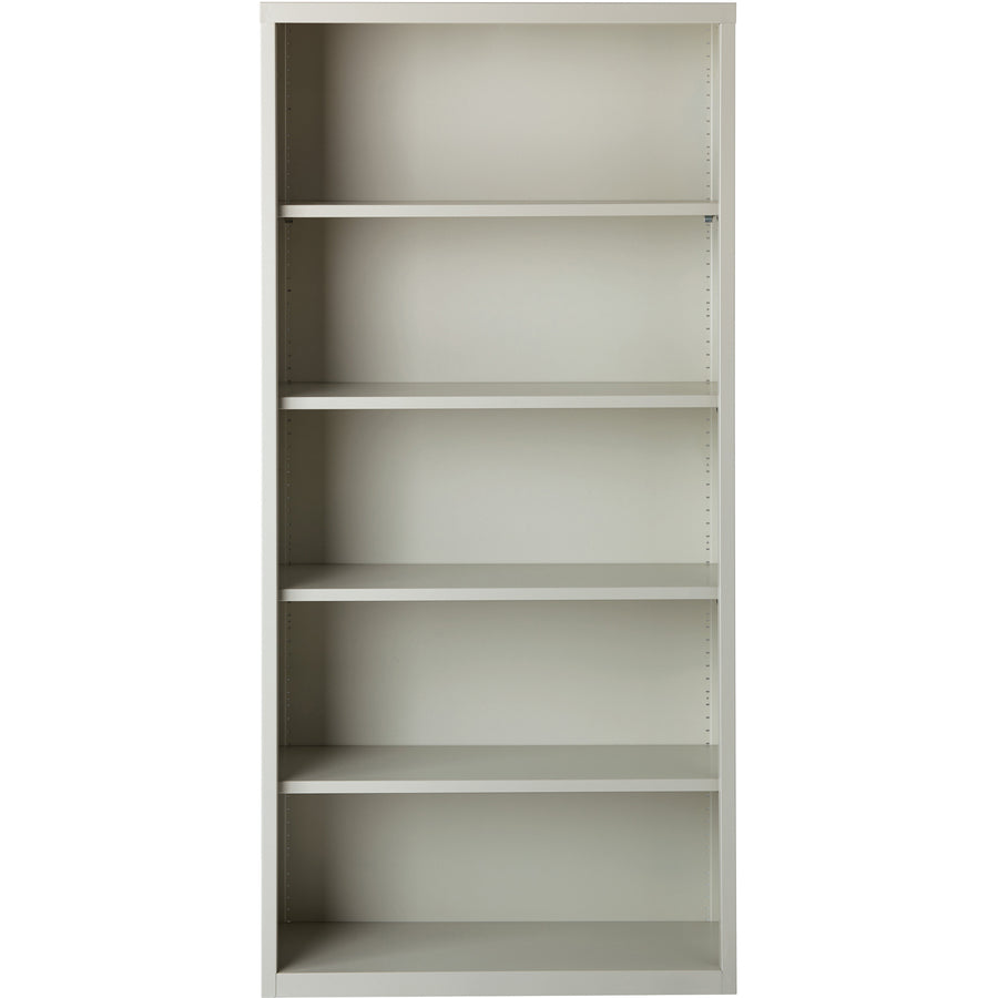 Lorell Fortress Series Bookcase - 34.5" Width x 13" Depth x 72" Height - 5 x Shelf(ves) - Light Gray - Powder Coated - S
