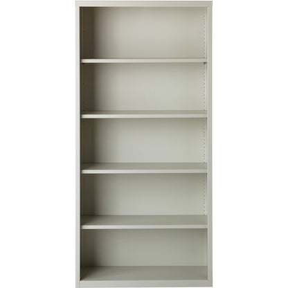 Lorell Fortress Series Bookcase - 34.5" Width x 13" Depth x 72" Height - 5 x Shelf(ves) - Light Gray - Powder Coated - S
