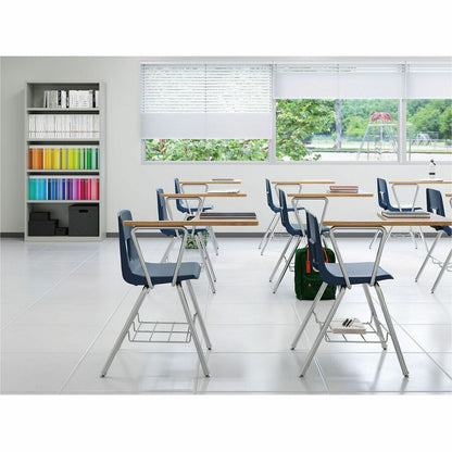 Lorell Fortress Series Bookcase - 34.5" Width x 13" Depth x 72" Height - 5 x Shelf(ves) - Light Gray - Powder Coated - S
