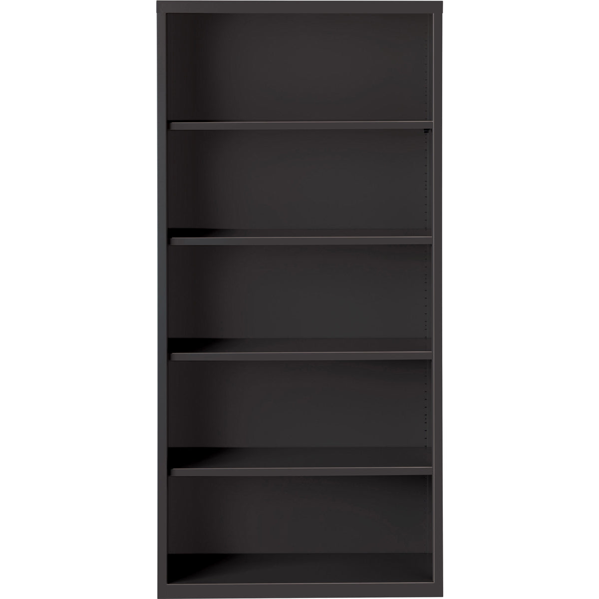 Lorell Fortress Series Bookcase - 34.5" Width x 13" Depth x 72" Height - 5 x Shelf(ves) - Black - Powder Coated - Steel 