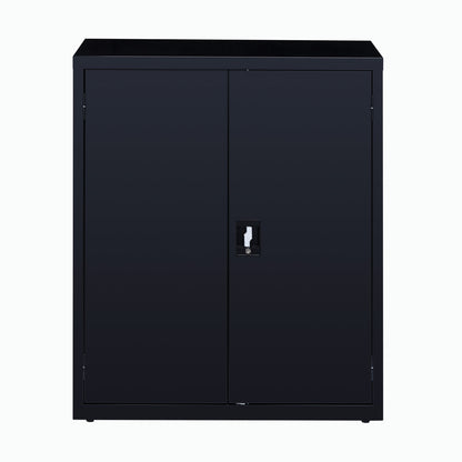 Lorell Fortress Series Storage Cabinet - 36" Width x 18" Depth x 42" Height - 3 x Shelf(ves) - Recessed Locking Handle, 