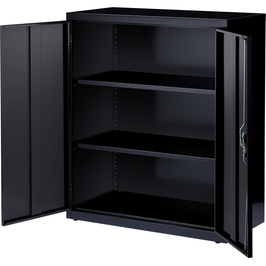 Lorell Fortress Series Storage Cabinet - 36" Width x 18" Depth x 42" Height - 3 x Shelf(ves) - Recessed Locking Handle, 