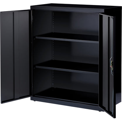 Lorell Fortress Series Storage Cabinet - 36" Width x 18" Depth x 42" Height - 3 x Shelf(ves) - Recessed Locking Handle, 