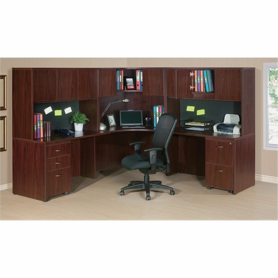 Lorell Essentials Box/Box/File Fixed File Cabinet - 28.5" Height x 15.5" Width x 21.9" Depth - Single Pedestal - Finish: