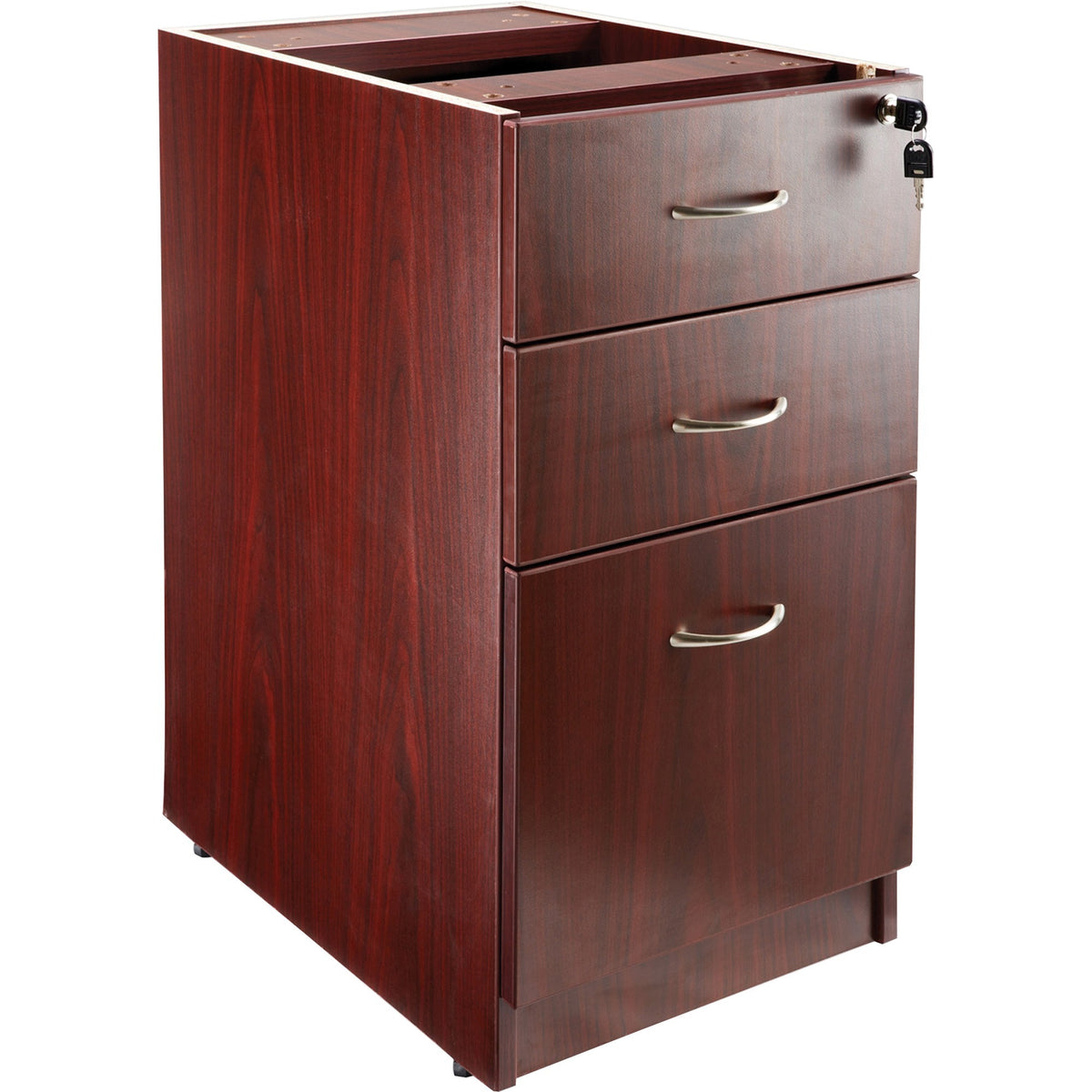 Lorell Essentials Box/Box/File Fixed File Cabinet - 28.5" Height x 15.5" Width x 21.9" Depth - Single Pedestal - Finish: