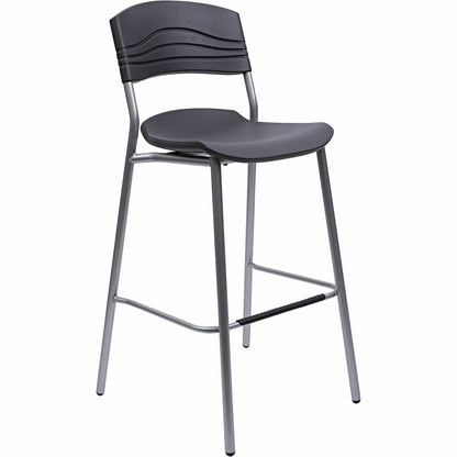 Iceberg CafeWorks Bistro Stool - Black Seat Color - Polyethylene Seat Material - Polyethylene Back Material - 1 Each