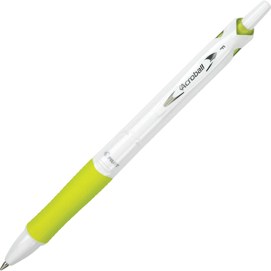 Pilot .7mm Retractable Pens - Fine 0.7mm Point Size - Refillable - Retractable - Black Advanced Ink Ink - White Barrel -