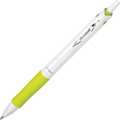 Pilot .7mm Retractable Pens - Fine 0.7mm Point Size - Refillable - Retractable - Black Advanced Ink Ink - White Barrel -