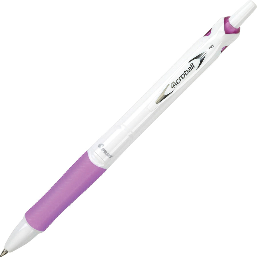 Pilot .7mm Retractable Pens - Fine 0.7mm Point Size - Refillable - Retractable - Black Advanced Ink Ink - White Barrel -