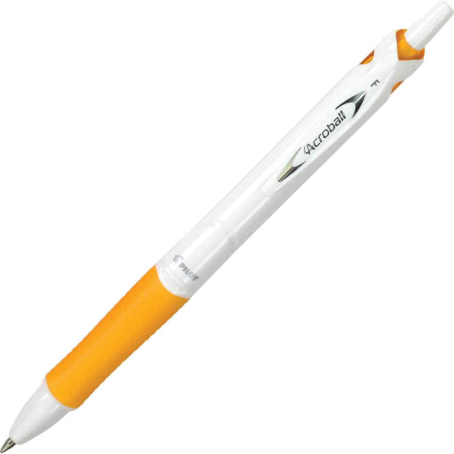 Pilot .7mm Retractable Pens - Fine 0.7mm Point Size - Refillable - Retractable - Black Advanced Ink Ink - White Barrel -