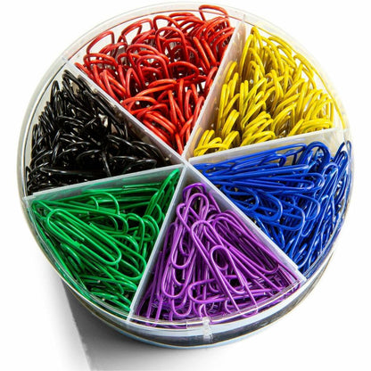 Officemate Coated Paper Clips - Jumbo - No. 2 - Assorted - 450 / Pack