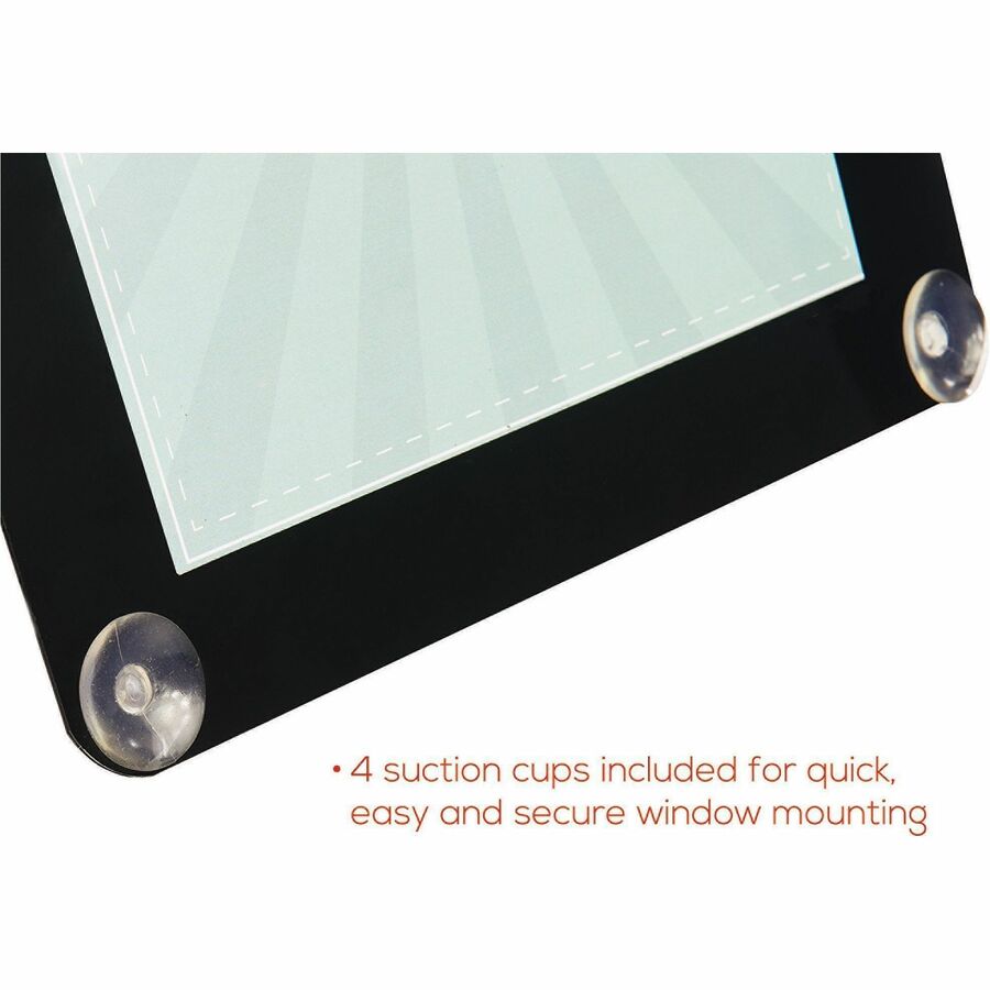 Deflecto Window Display - 8.5" Width x 11" Height - Rectangular Shape - Glass-mountable, Window-mountable - Double Sided