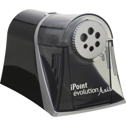 Westcott iPoint Evolution Axis Pencil Sharpener - Desktop - Helical - 5" Height x 7.8" Width x 5.4" Depth - Silver - 1 E