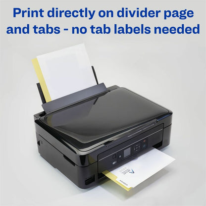 Avery® Unpunched Print-On Dividers - 25 x Divider(s) - Print-on Tab(s) - 5 - 5 Tab(s)/Set - 8.5" Divider Width x 11" Div