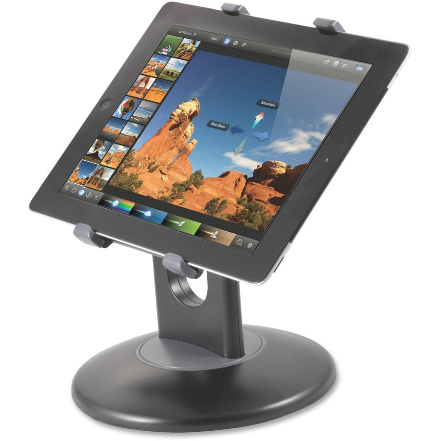 Kantek Adjustable Tablet Stand with Swivel Base - Horizontal, Vertical - 7.5" Height x 7.5" Width x 2.5" Depth - ABS Pla