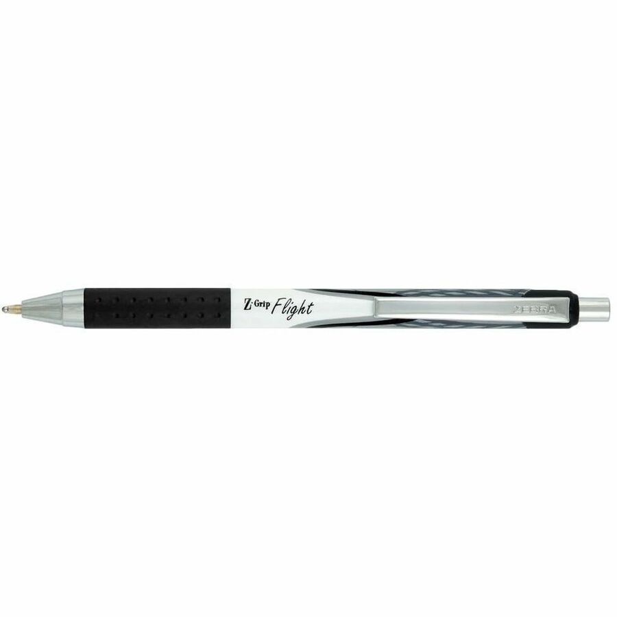 Zebra Z-Grip Flight Retractable Pens - 1.2 mm Bold Pen Point - Retractable - Black Ink - 12 / Dozen