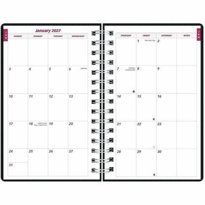 Brownline DuraFlex Daily Appointment Book / Monthly Planner - Julian Dates - Daily - 12 Month - January 2027 to December