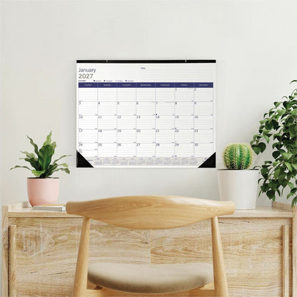 Blueline DuraGlobe Monthly Desk Pad Calendar - Julian Dates - Monthly - 12 Month - January 2027 to December 2027 - 1 Mon