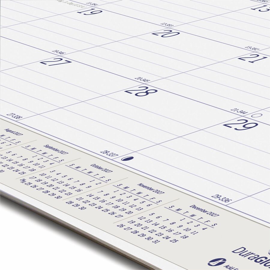 Blueline DuraGlobe Monthly Desk Pad Calendar - Julian Dates - Monthly - 12 Month - January 2027 to December 2027 - 1 Mon