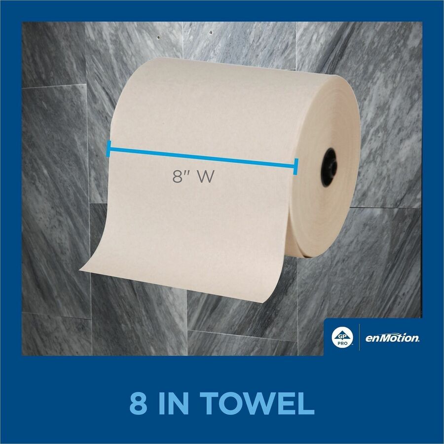 enMotion 8" Recycled Paper Towel Rolls by GP Pro - 8.25" Width x 700 ft Length - Brown - 6 / Carton