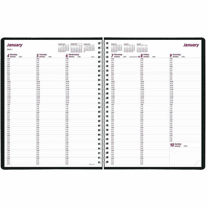Brownline DuraFlex Weekly Planner - Julian Dates - Weekly - 12 Month - January 2027 to December 2027 - 7:00 AM to 8:45 P