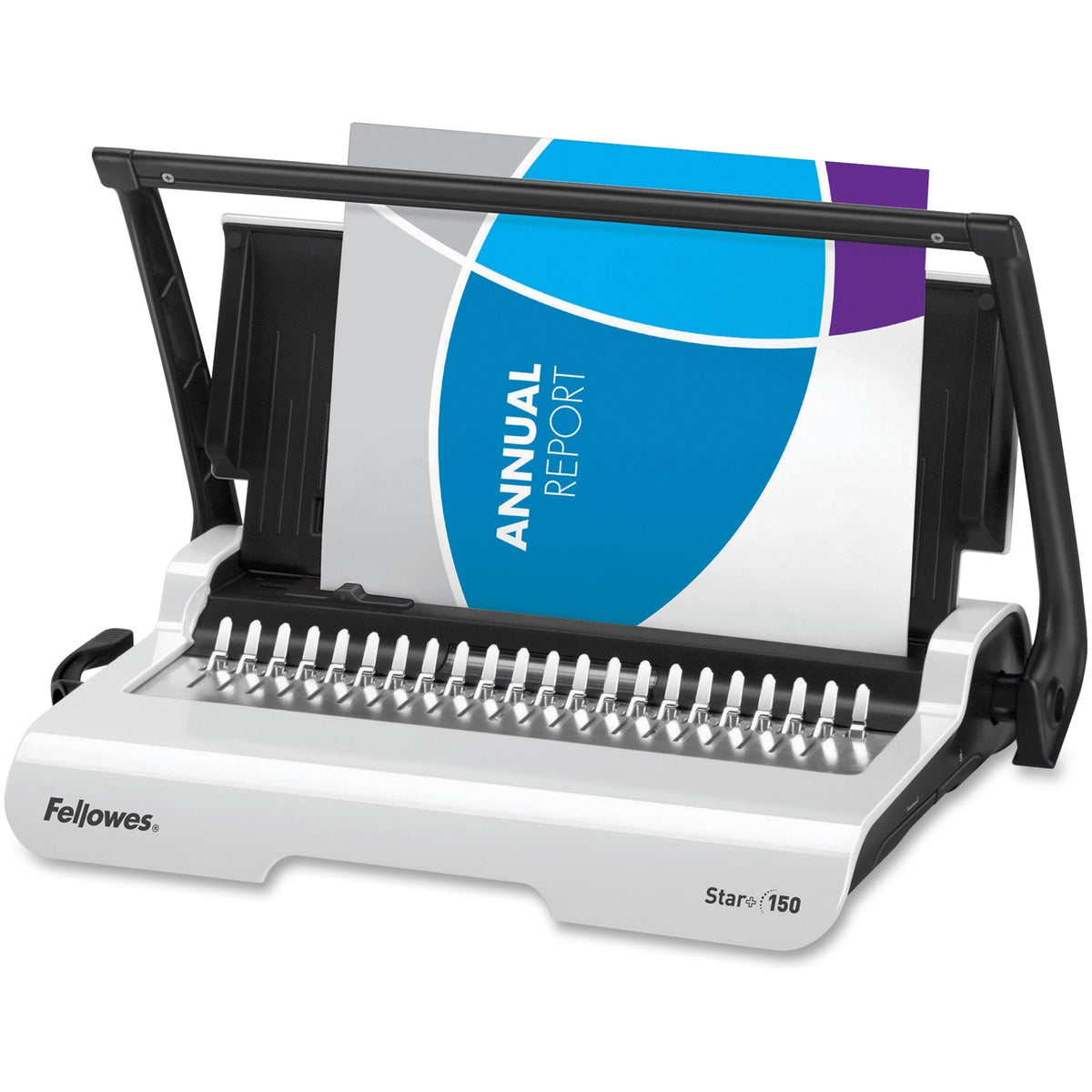 Fellowes Star+ 150 Manual Comb Binding Machine - CombBind - 150 Sheet(s) Bind - 15 Punch - 3.1" Height x 17.7" Width x 9