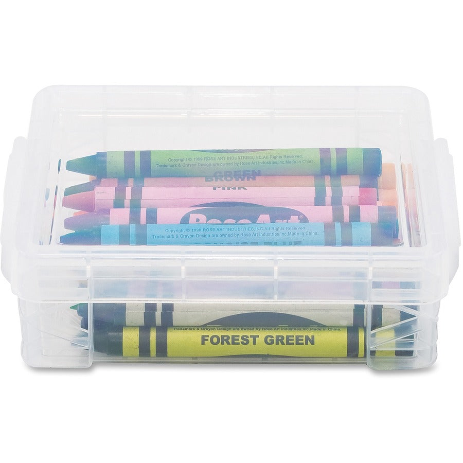 Super Stacker Crayon Box - External Dimensions: 4.8" Width x 3.5" Depth x 1.6" Height - 24 x Crayon - Stackable - Plasti