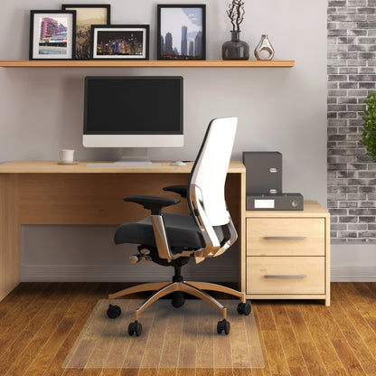 Floortex Phthalate-Free Vinyl Rectangular Chair Mat for Hard Floor - 45" x 53" - Hard Floor, Home, Office, Chair