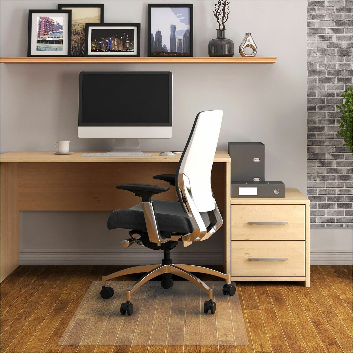 Floortex Phthalate-Free Vinyl Rectangular Chair Mat for Hard Floor - 48" x 60" - Hard Floor, Home, Office, Chair - 1 Eac