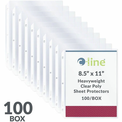 C-Line Poly Top-loading Sheet Protectors - For Letter 8 1/2" x 11" Sheet - Clear - Polypropylene - 100 / Box