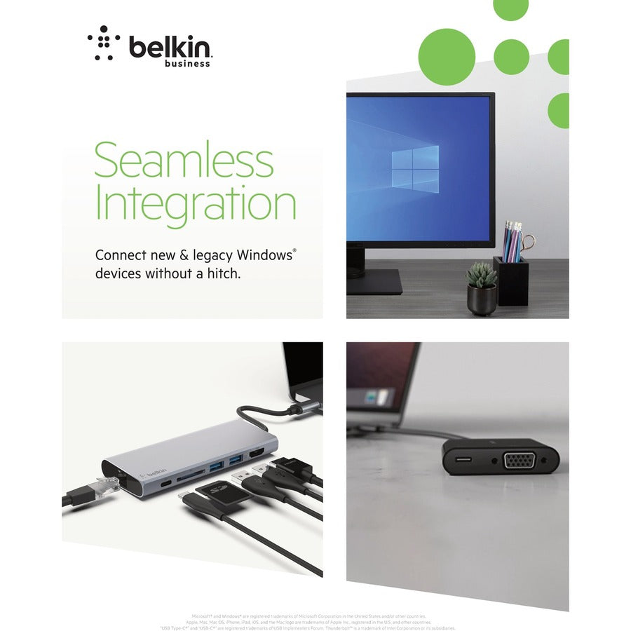 Belkin USB 3.0 to Gigabit Ethernet Adapter - USB 3.0 - 1 Gbit/s Data Transfer Rate - 1 Port(s) - 1 x Network (RJ-45) - 1