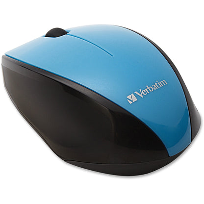 Verbatim Wireless Multi-trac LED Optical Mouse - Blue Optical - Wireless - Radio Frequency - 2.40 GHz - Blue - USB 2.0 -