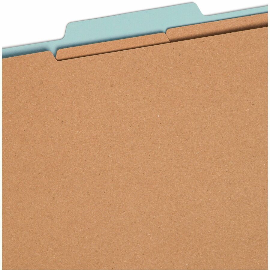 Smead 2/5 Tab Cut Letter Recycled Classification Folder - 8 1/2" x 11" - 3" Expansion - 2 x 2K Fastener - Top Tab Locati