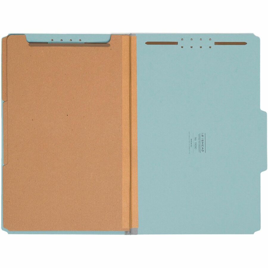 Smead 2/5 Tab Cut Legal Recycled Classification Folder - 8 1/2" x 14" - 3" Expansion - 2 x 2K Fastener - Top Tab Locatio