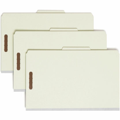 Smead 2/5 Tab Cut Legal Recycled Classification Folder - 8 1/2" x 14" - 3" Expansion - 2 x 2K Fastener - Top Tab Locatio