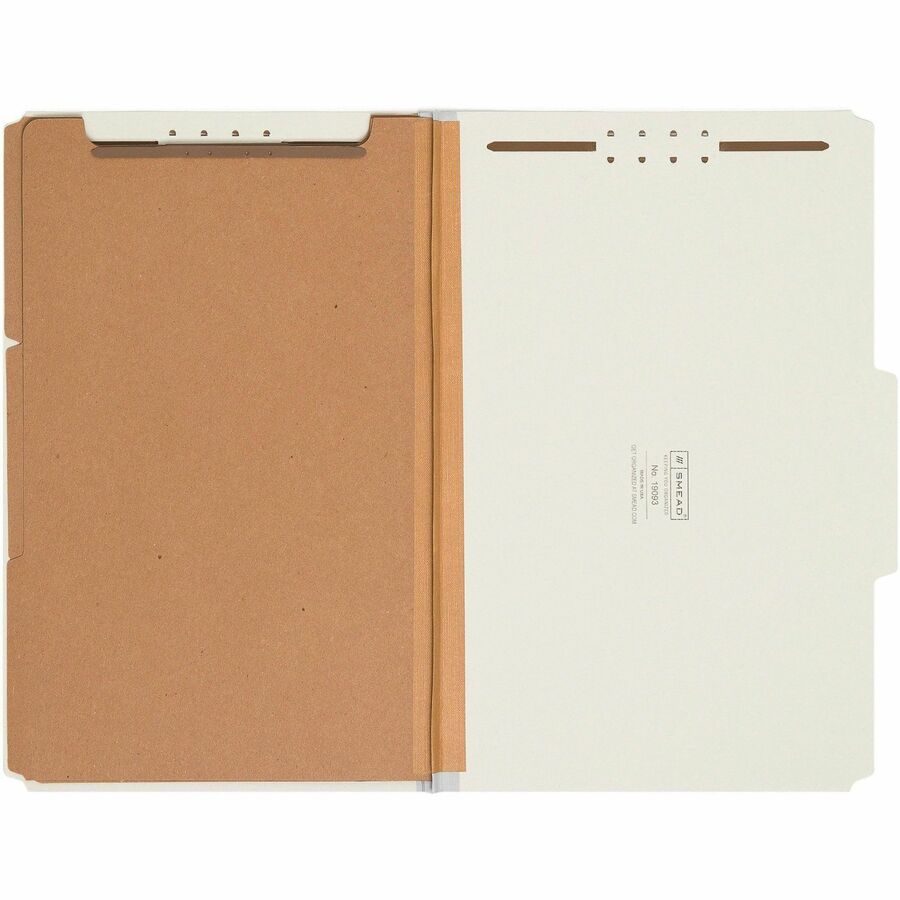 Smead 2/5 Tab Cut Legal Recycled Classification Folder - 8 1/2" x 14" - 3" Expansion - 2 x 2K Fastener - Top Tab Locatio