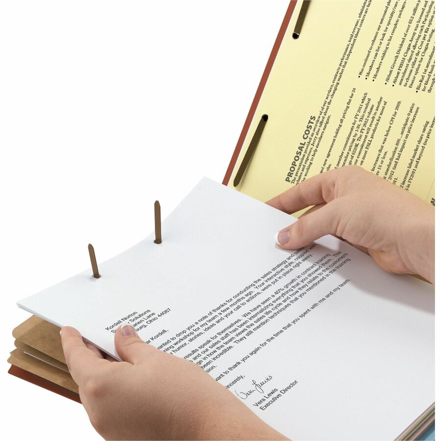 Smead 2/5 Tab Cut Legal Recycled Classification Folder - 8 1/2" x 14" - 3" Expansion - 2 x 2K Fastener - Top Tab Locatio