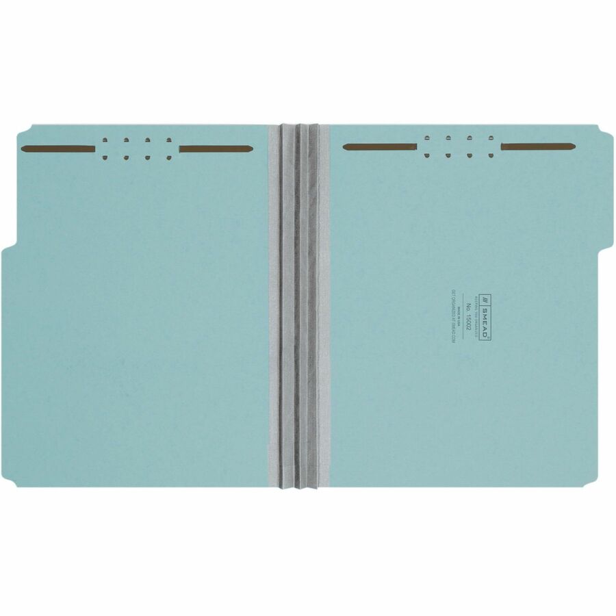 Smead 1/3 Tab Cut Letter Recycled Fastener Folder - 8 1/2" x 11" - 3" Expansion - 2 x 2K Fastener - Assorted Tab Positio