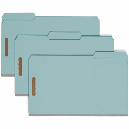 Smead 1/3 Tab Cut Legal Recycled Fastener Folder - 9 1/2" x 14 5/8" - 1" Expansion - 2 x 2K Fastener - Folder - Assorted