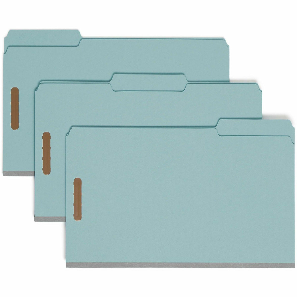 Smead 1/3 Tab Cut Legal Recycled Fastener Folder - 9 1/2" x 14 5/8" - 2" Expansion - 2 x 2K Fastener - Folder - Assorted