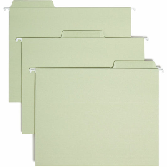 Smead FasTab 1/3 Tab Cut Letter Recycled Hanging Folder - 8 1/2" x 11" - Top Tab Location - Assorted Tab Position - 2 Pl