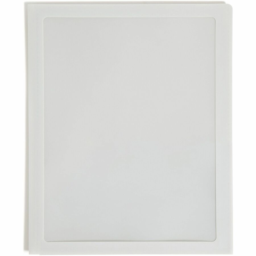 Smead Letter Pocket Folder - 8 1/2" x 11" - 50 Sheets Capacity - 2 Pocket - Polypropylene - Oyster - 5 / Pack