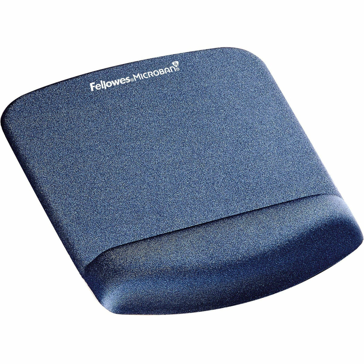 Fellowes PlushTouch Microban Mouse Pad Wrist Rest - 1" Height x 7.25" Width x 9.38" Depth - Blue - Polyurethane - 1 Each